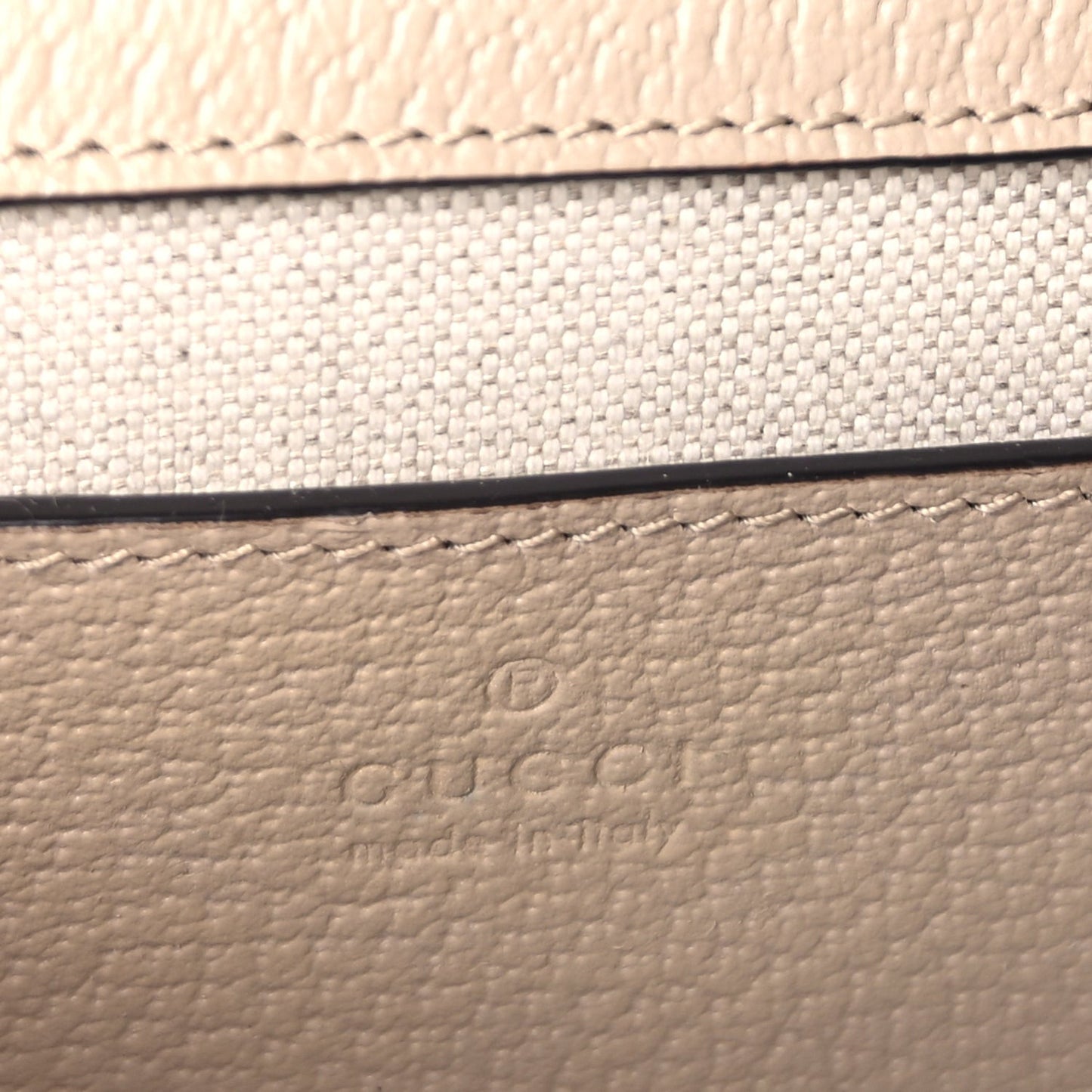 GG Supreme Monogram Textured Dollar Calfskin Web Mini Ophidia Padlock Top Handle Chain Shoulder Bag Beige Mystic White Oatmeal