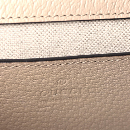 Gucci GG Supreme Monogram Textured Dollar Calfskin Web Mini Ophidia Padlock Top Handle Chain Shoulder Bag Beige Mystic White Oatmeal 6 of 10