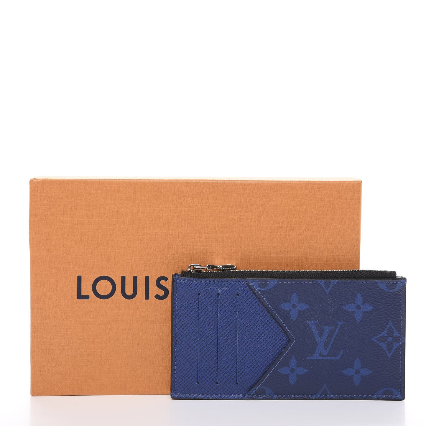 Monogram Taiga Coin Card Holder Cobalt