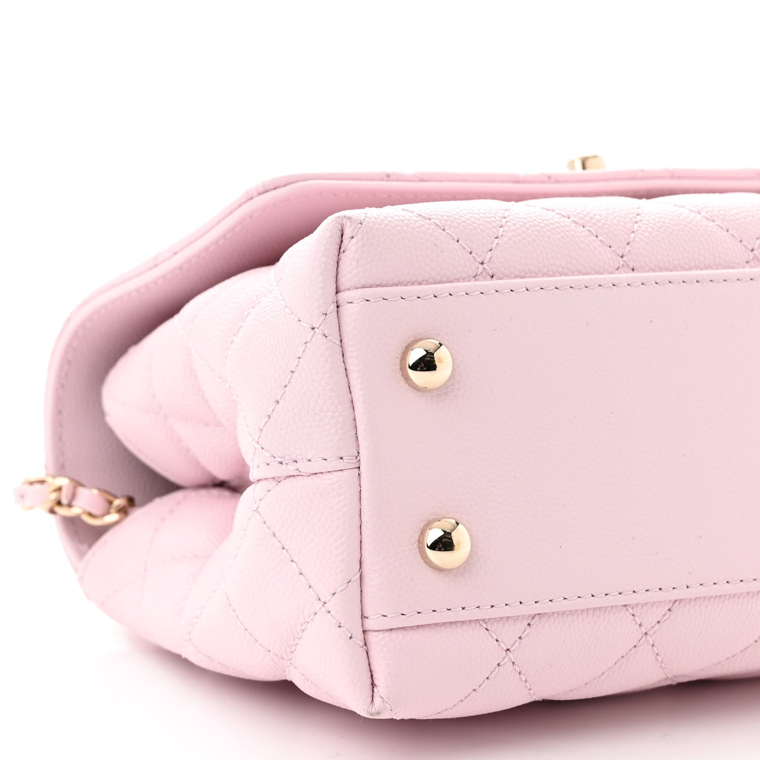 Chanel Caviar Quilted Mini Coco Handle Flap Light Pink 9 of 10
