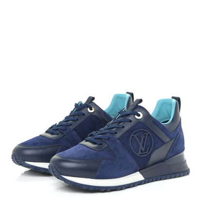 Louis Vuitton Suede Run Away Sneakers 37 Blue 3 of 9