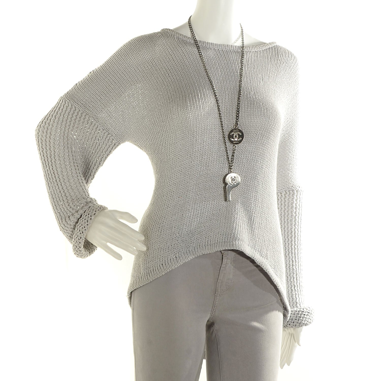 Chanel Crystal CC Whistle Pendant Necklace 2 of 8