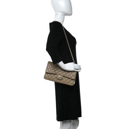 Chanel Caviar Quilted Medium Double Flap Beige 2 of 11