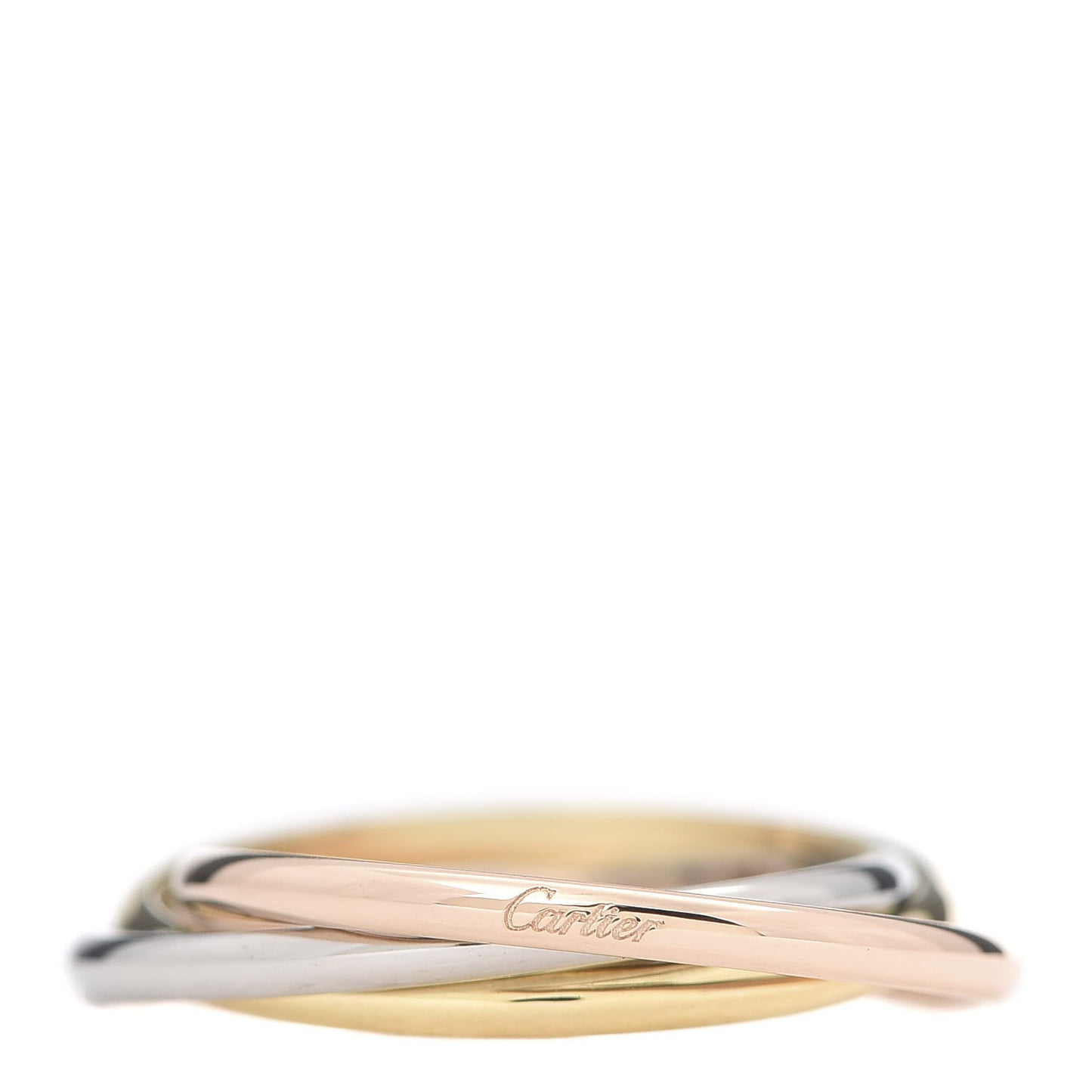 18K Pink Yellow White Gold Extra Small Trinity Ring 50 5.25