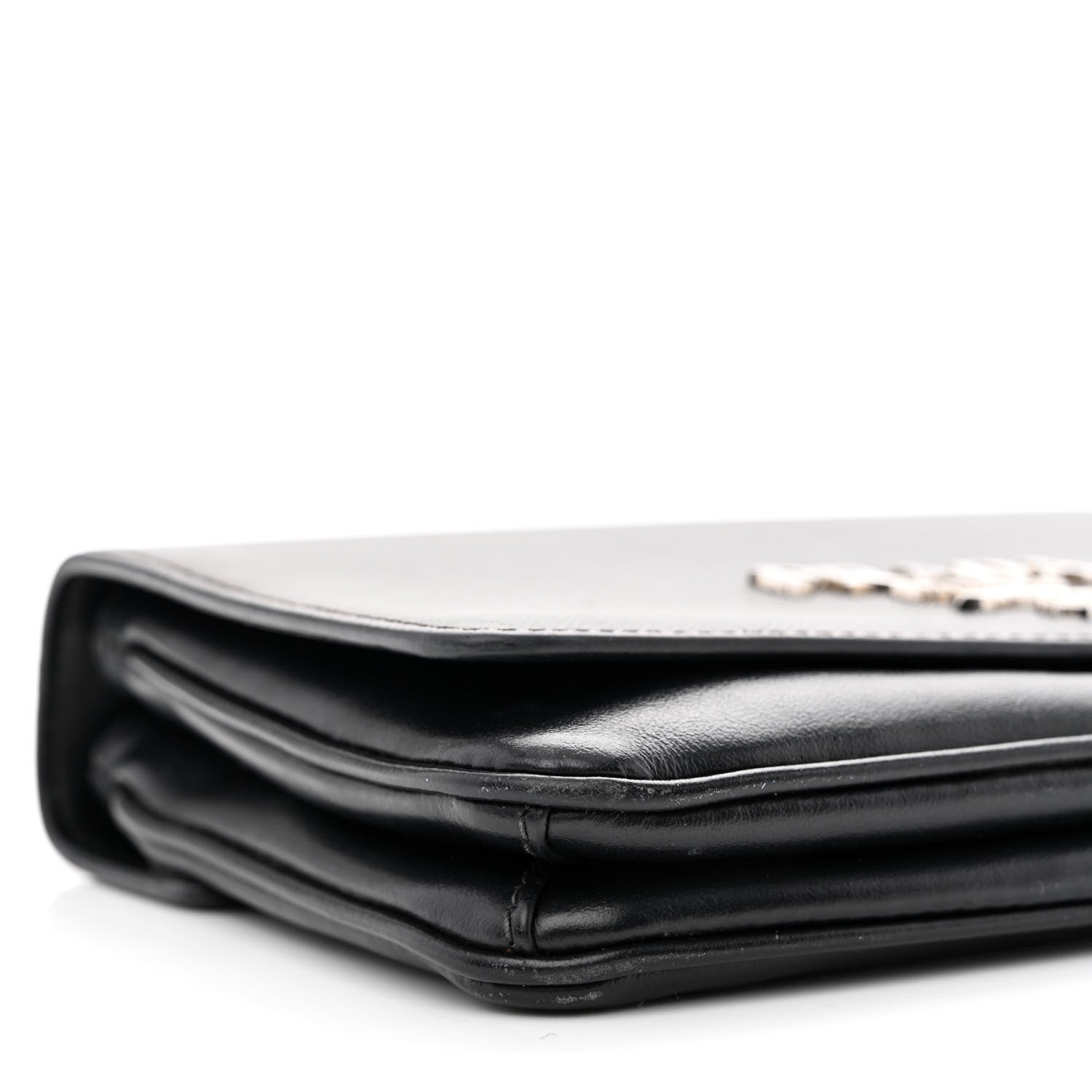 Prada Saffiano Chain Shoulder Bag Black 9 of 12