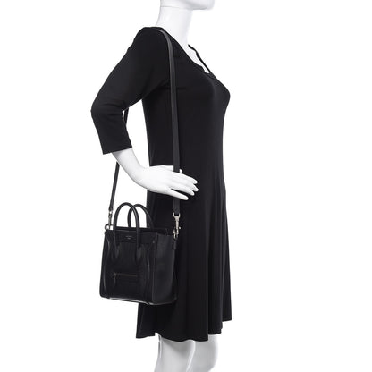 Celine Smooth Calfskin Nano Luggage Black 2 of 9