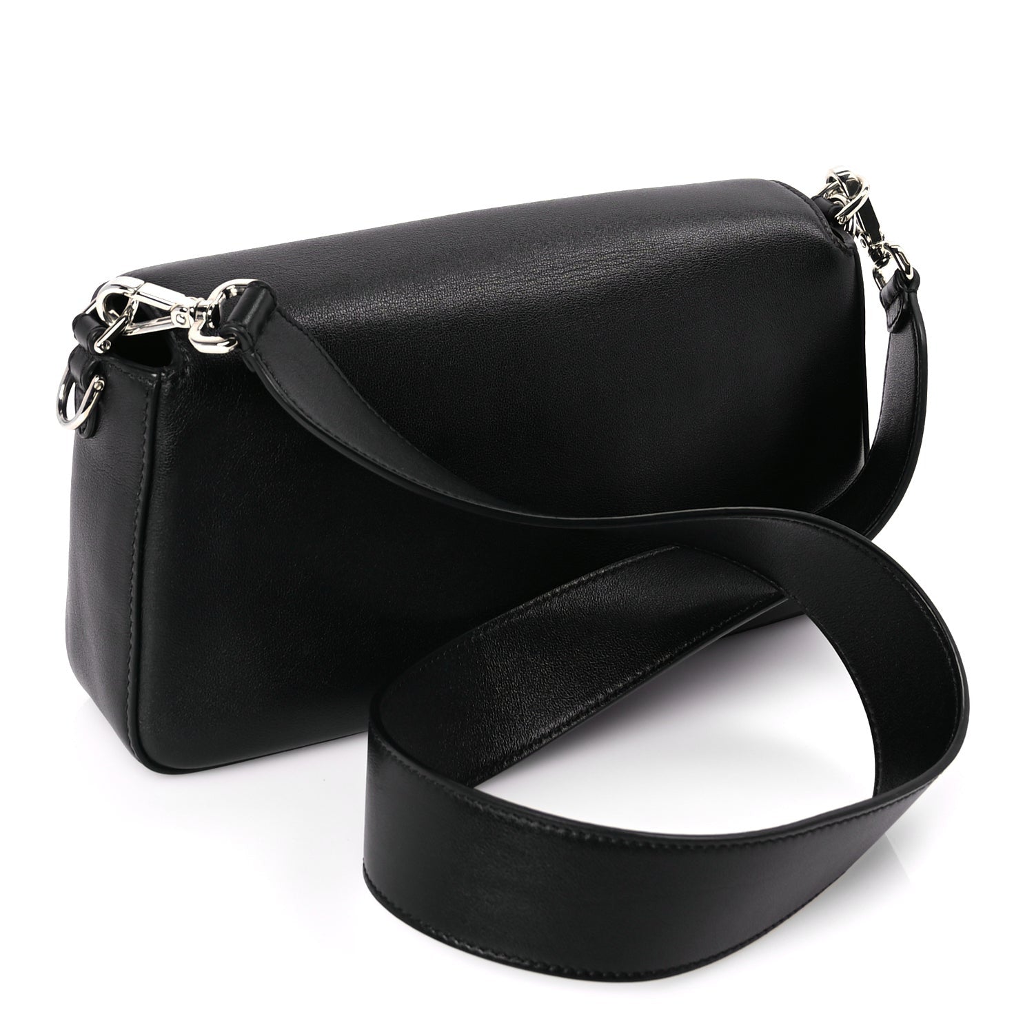 Fendi FENDI X MARC JACOBS Nappa Logo Medium Baguette Black 2 of 8