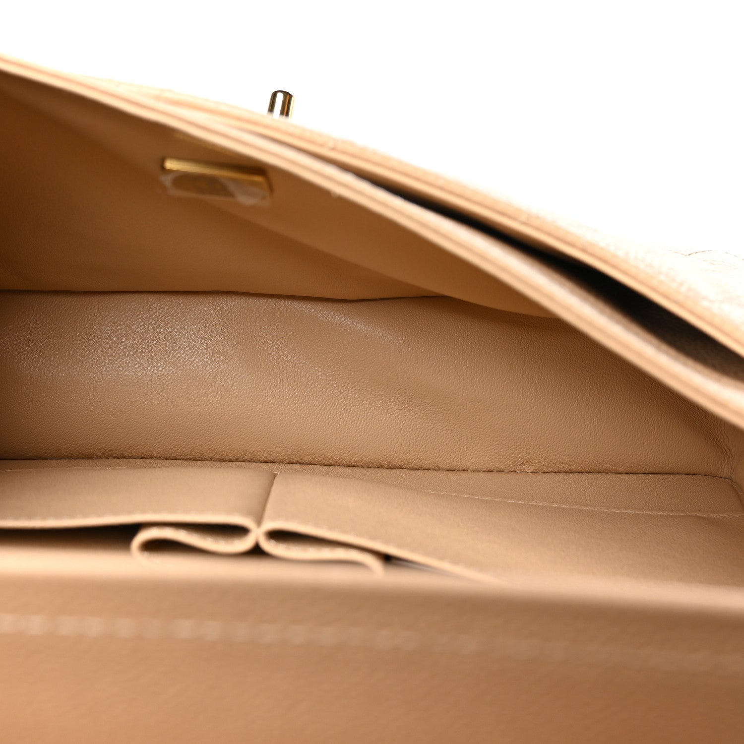 Chanel Caviar Quilted Medium Double Flap Beige 5 of 10