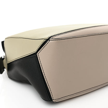 Loewe Calfskin Small Puzzle Bag Black Beige Green 7 of 8