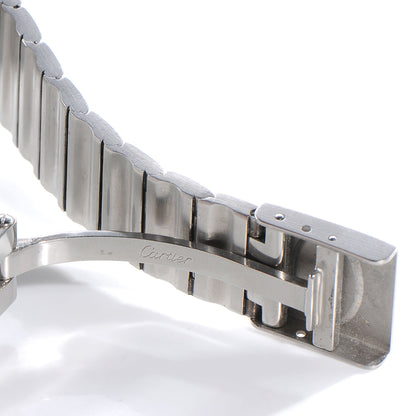 Cartier Stainless Steel 18K Yellow Gold 29mm Santos De Galbee Quartz Watch 7 of 7