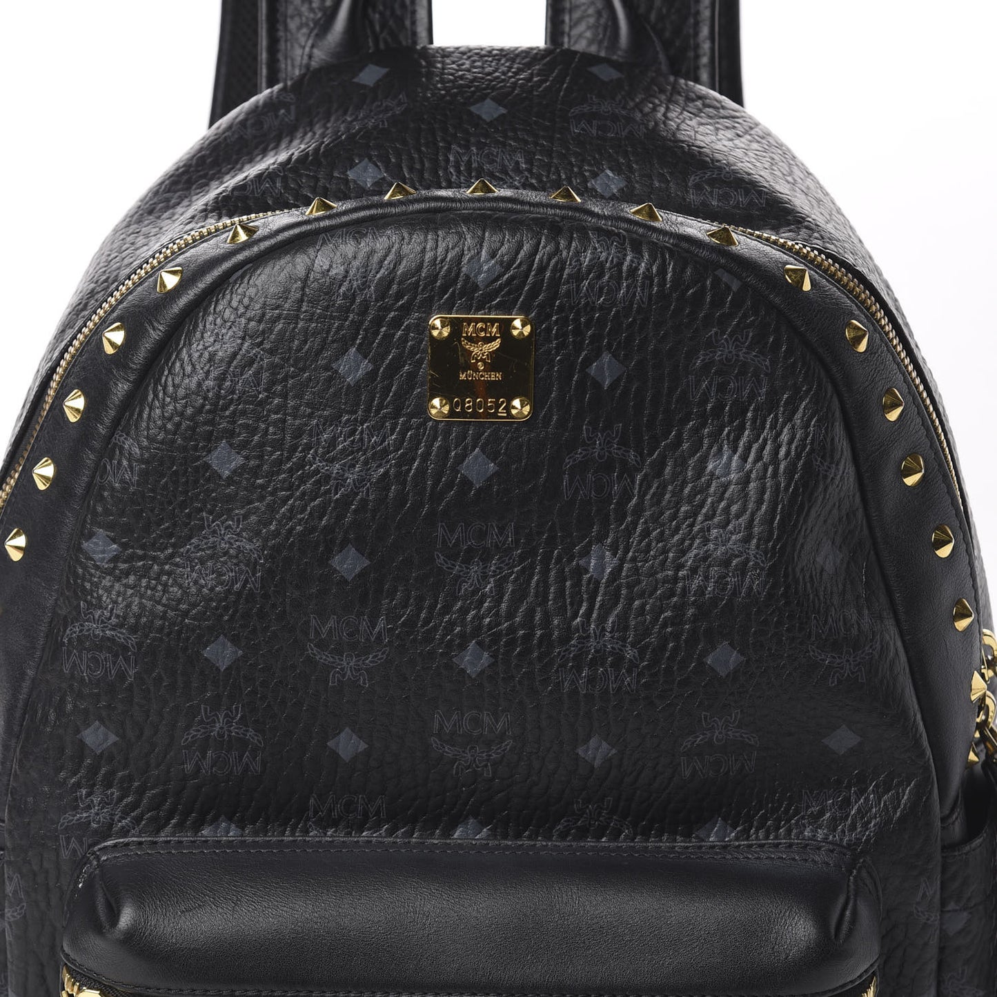 Visetos Studded Medium Stark M Logo Collection Backpack Black