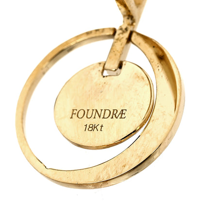 Foundrae 18K Yellow Gold Karma Medallion Earrings 4 of 5