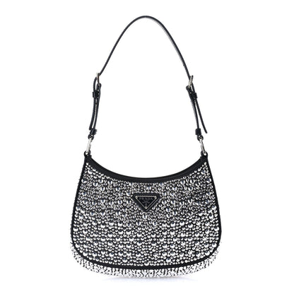 Prada Satin Crystal Cleo Adjustable Strap Shoulder Bag  Metal 1 of 7