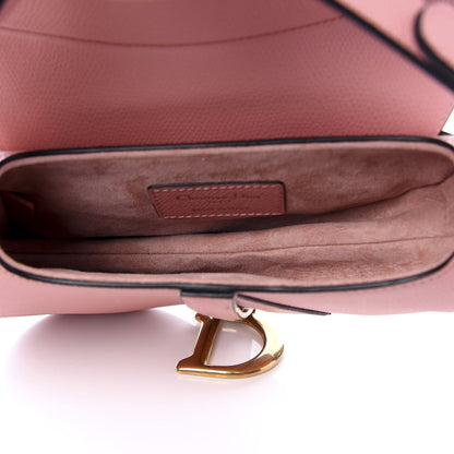 Christian Dior Grained Calfskin Mini Saddle Bag Pink 4 of 9