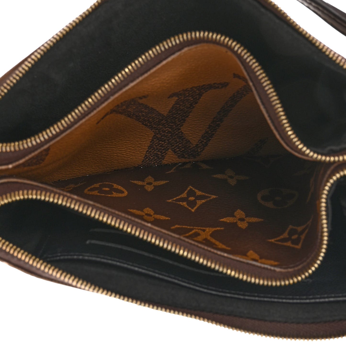 Reverse Monogram Giant Double Zip Pochette