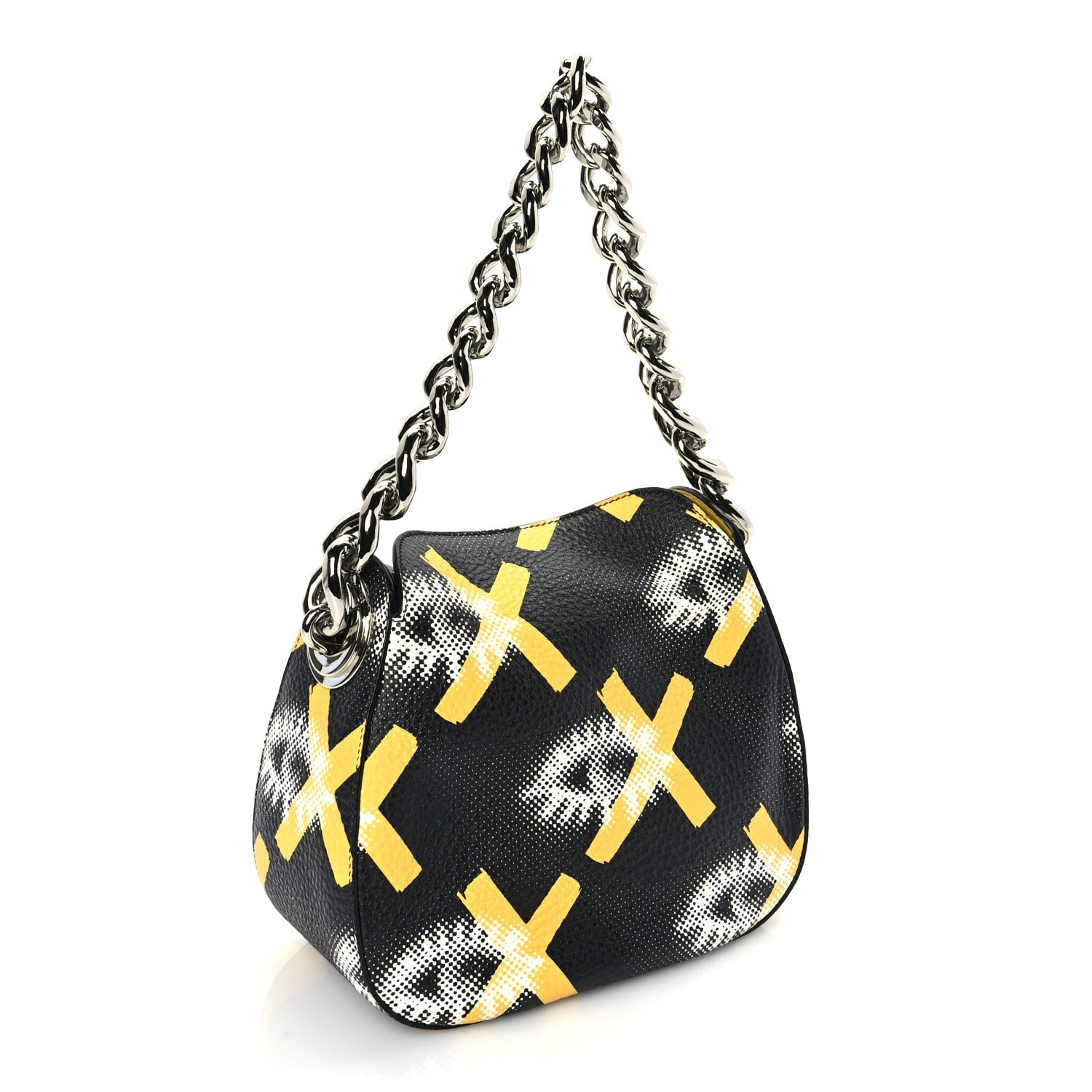 Prada Vitello Daino Eye Inside Hobo Black 2 of 8
