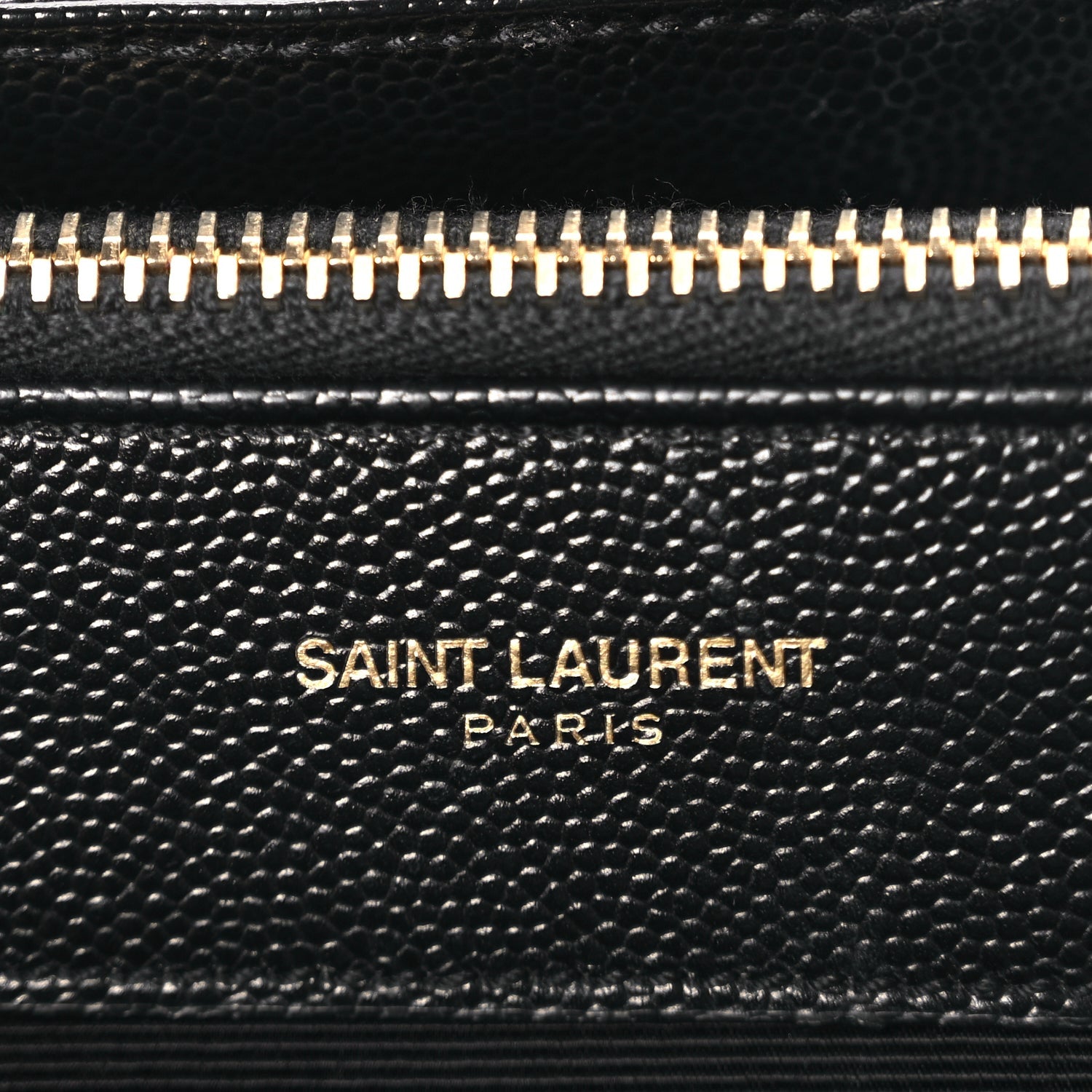 Saint Laurent Grain De Poudre Matelasse Chevron Monogram Shopping Bag Black 5 of 8