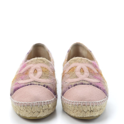 Chanel Tweed CC Espadrilles 37 Pink Multicolor 2 of 10