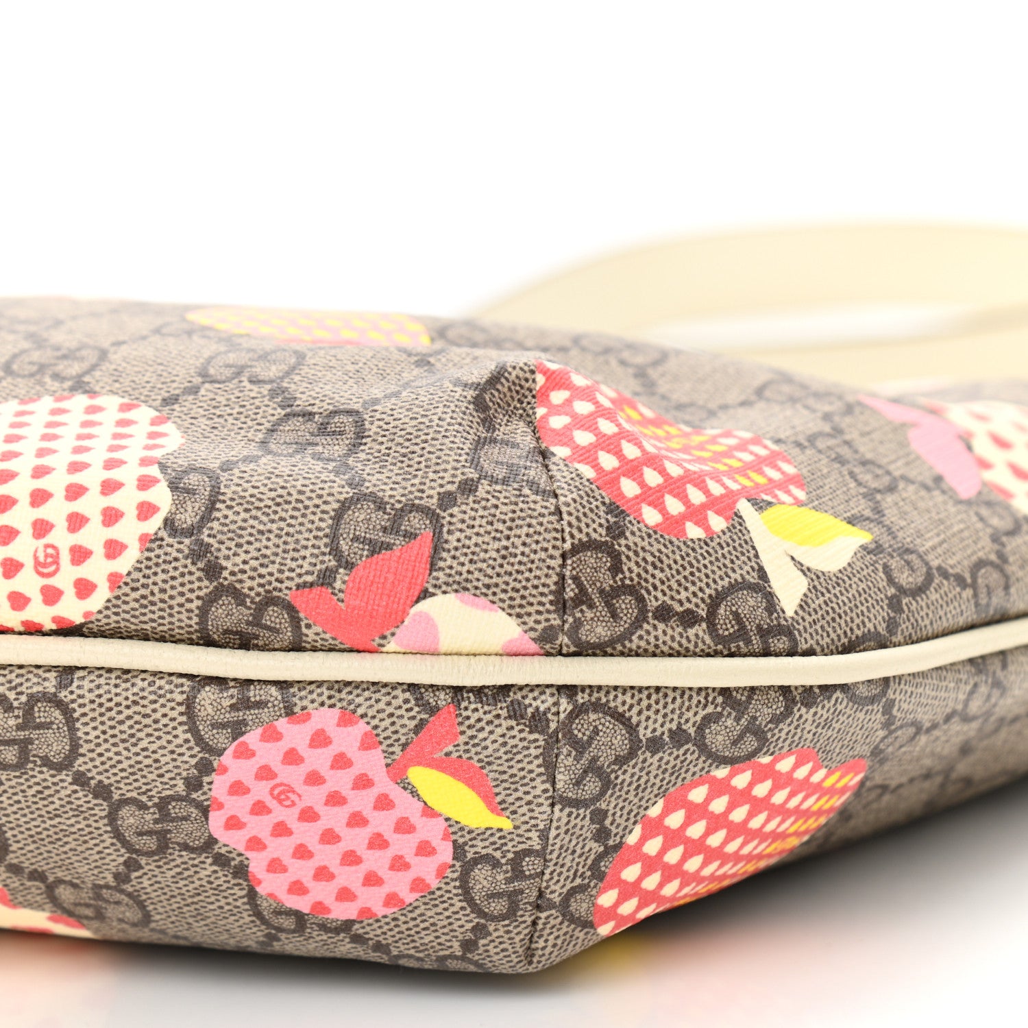 Gucci GG Supreme Monogram Les Pommes Small Ophidia Half Moon Hobo Beige Multicolor Mystic White 10 of 10