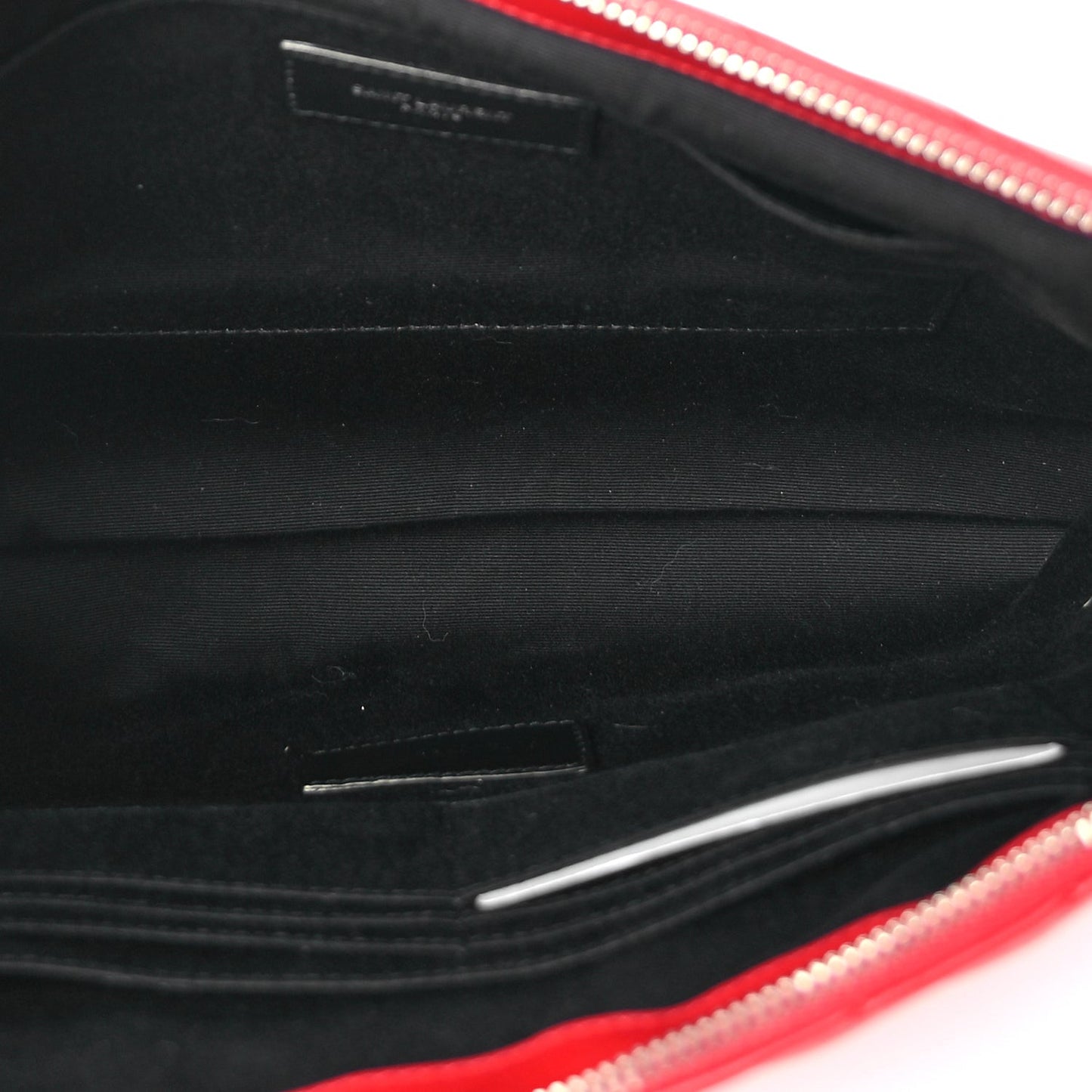 Calfskin Matelasse Chevron Monogram Document Holder Rouge Eros