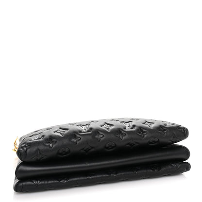 Louis Vuitton Lambskin Embossed Monogram Coussin MM Black 3 of 8
