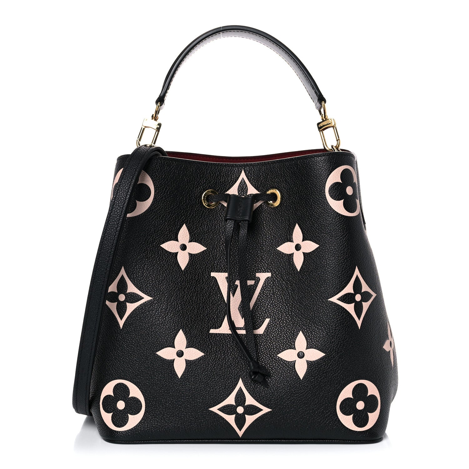 Louis Vuitton Empreinte Monogram Giant Neonoe MM Black Beige 3 of 10