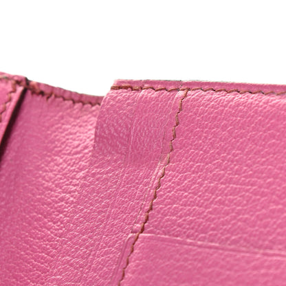 Hermes Ostrich Bearn Wallet Fuchsia 10 of 16