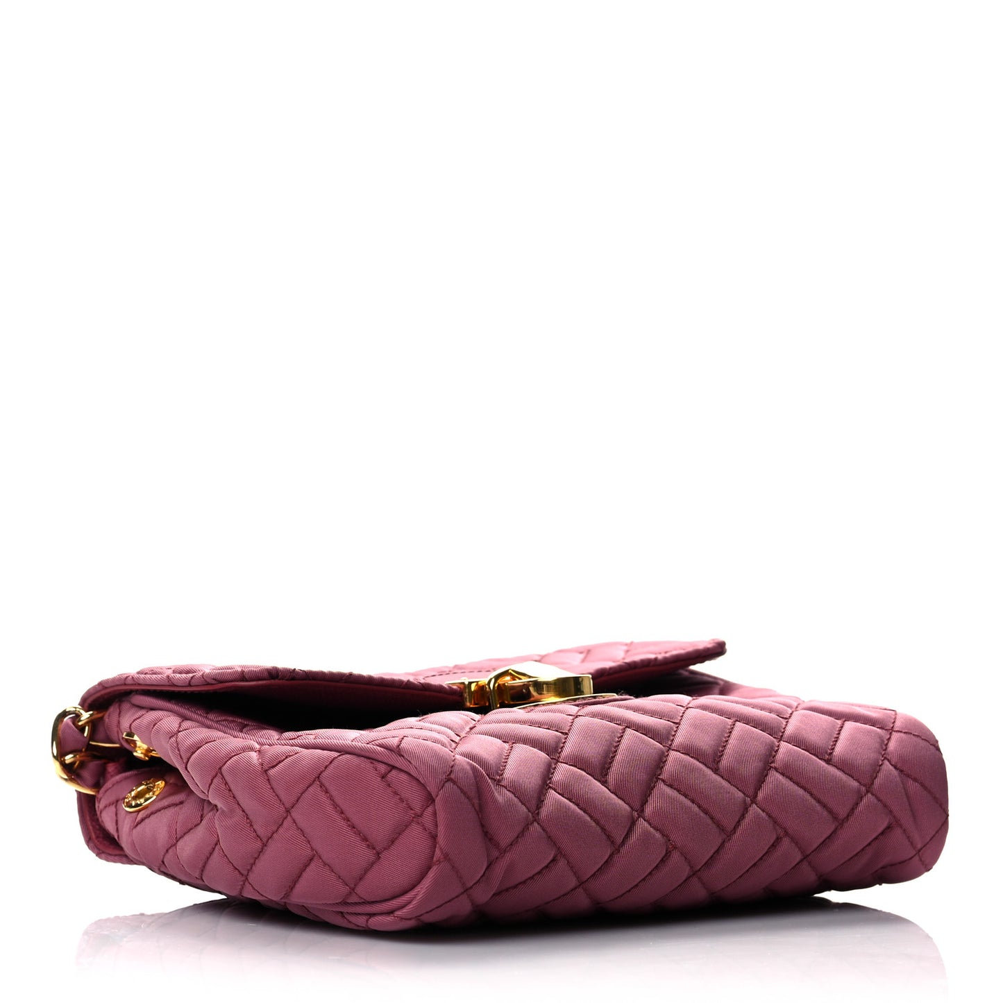Nylon Tessuto Impunture Quilted Flap Pink
