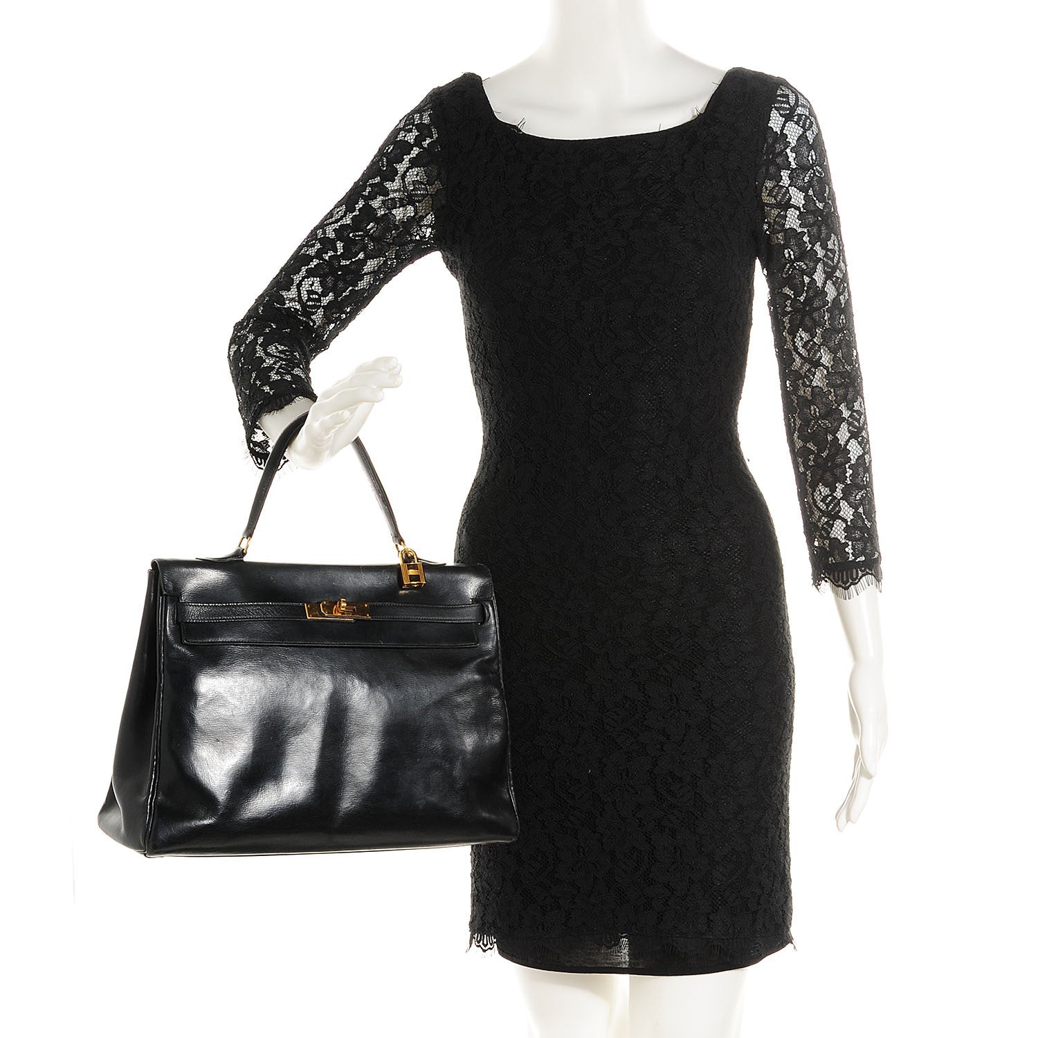 Hermes Box Kelly Retourne 35 Black 2 of 20