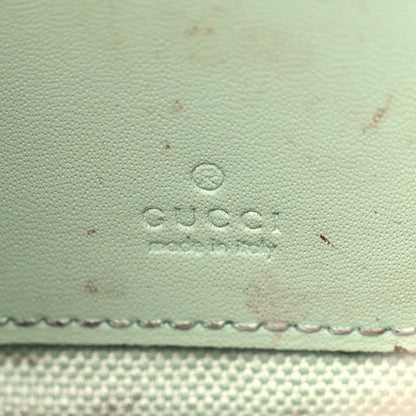 Gucci Denim GG Monogram Calfskin Mini Ophidia Half Moon Hobo Pale Green 5 of 9