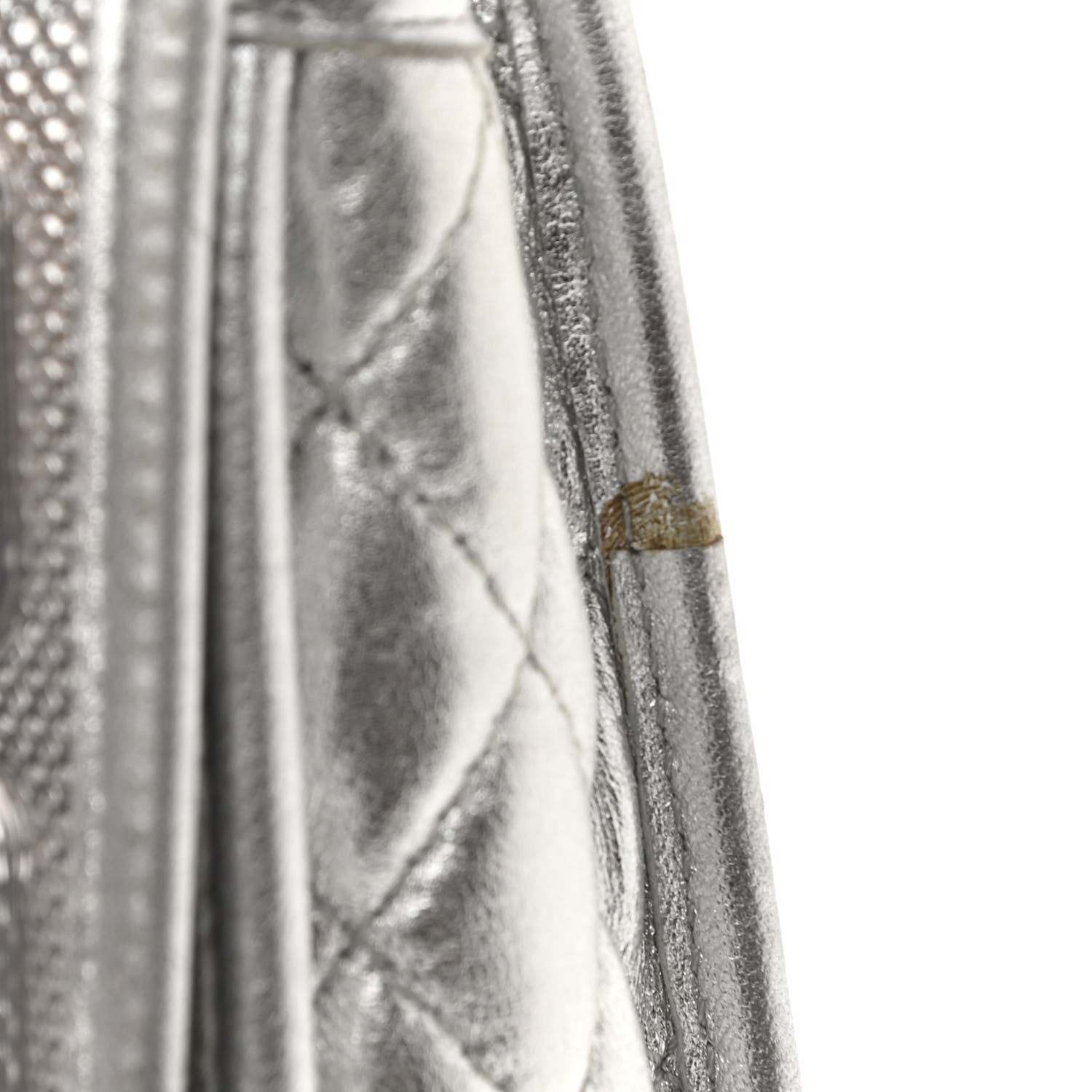 Chanel Vinyl Large Ice Cube Flap Silver 15 of 15