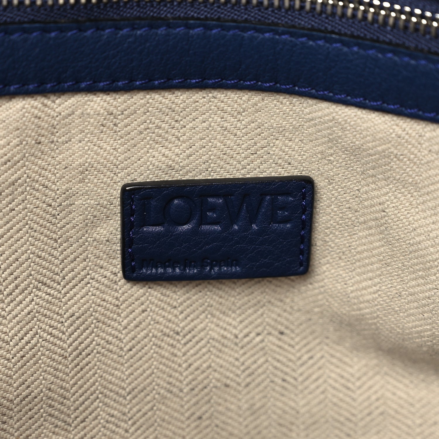 Loewe Calfskin Small Flamenco Knot Hobo Navy 4 of 9