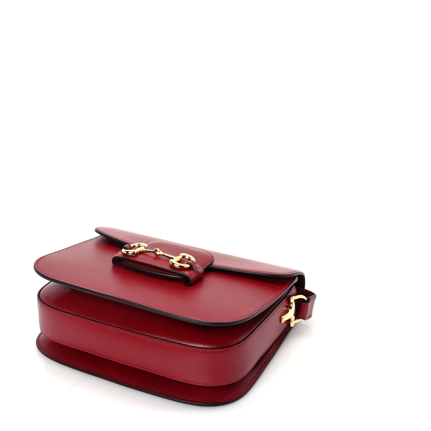Gucci Azalea Calfskin Horsebit 1955 Shoulder Bag  New Cherry Red 8 of 8