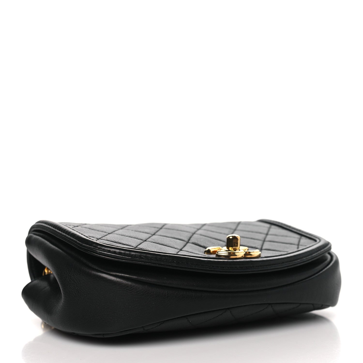 Chanel Calfskin Quilted Chain Handle Flap Black 4 of 10