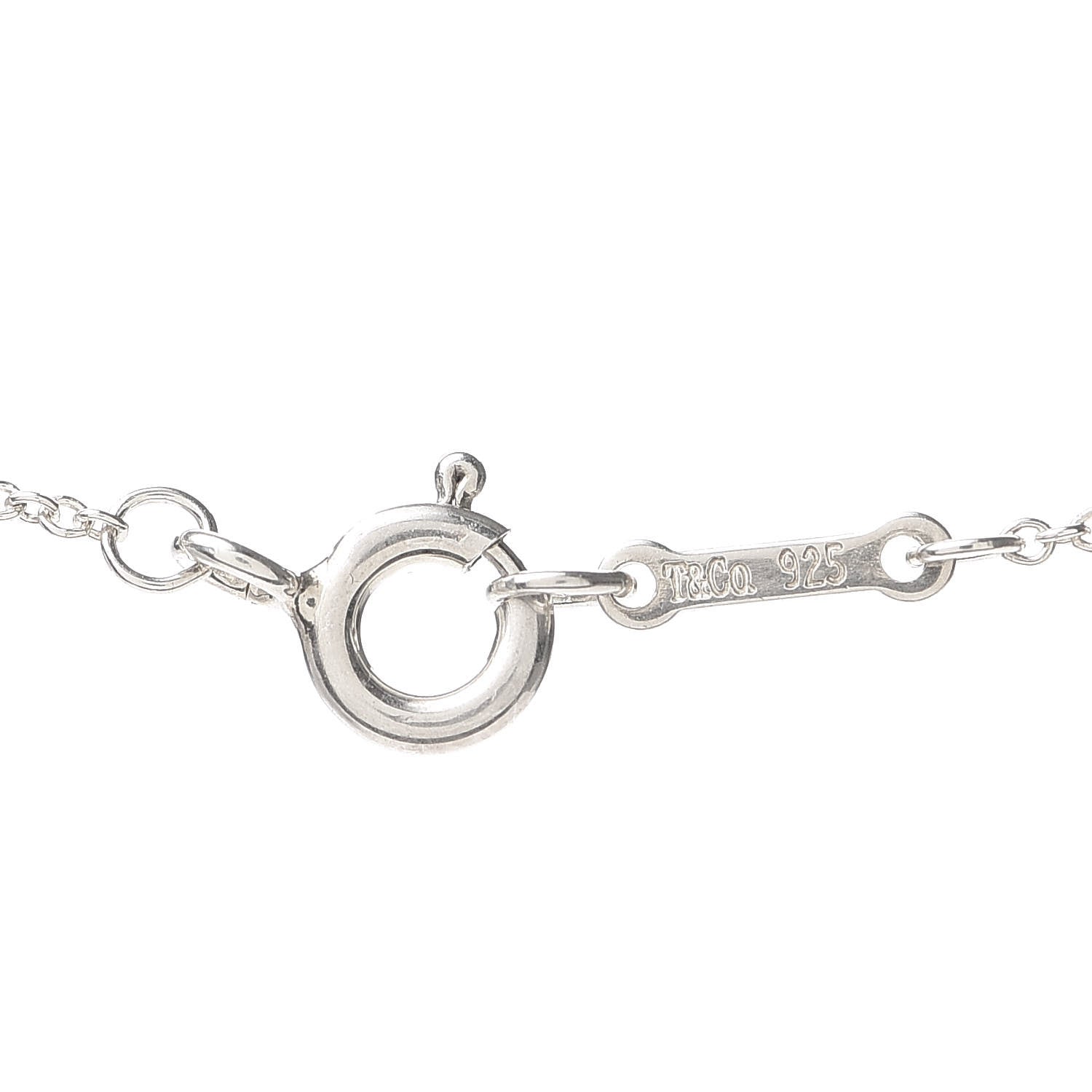 Tiffany Sterling Silver Diamond Paloma Picasso Loving Heart Necklace 5 of 5
