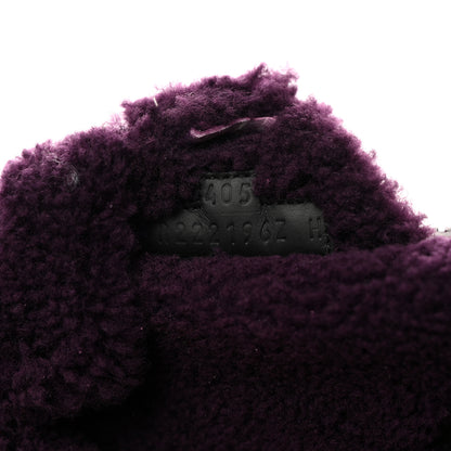 Hermes Woolskin Womens Chypre Sandals 40.5 Violet Fonce 7 of 8