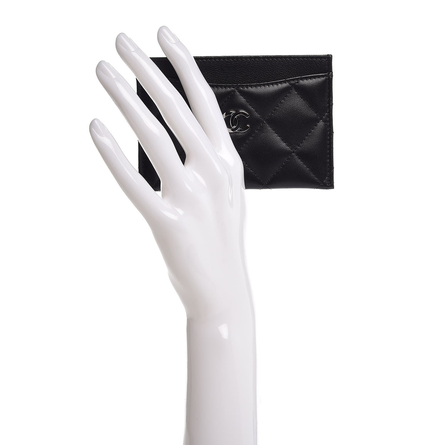 Chanel Lambskin Quilted Card Holder Black 2 of 9