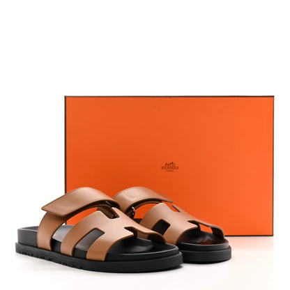 Hermes Calfskin Womens Chypre Sandals 36.5 Naturel 9 of 9