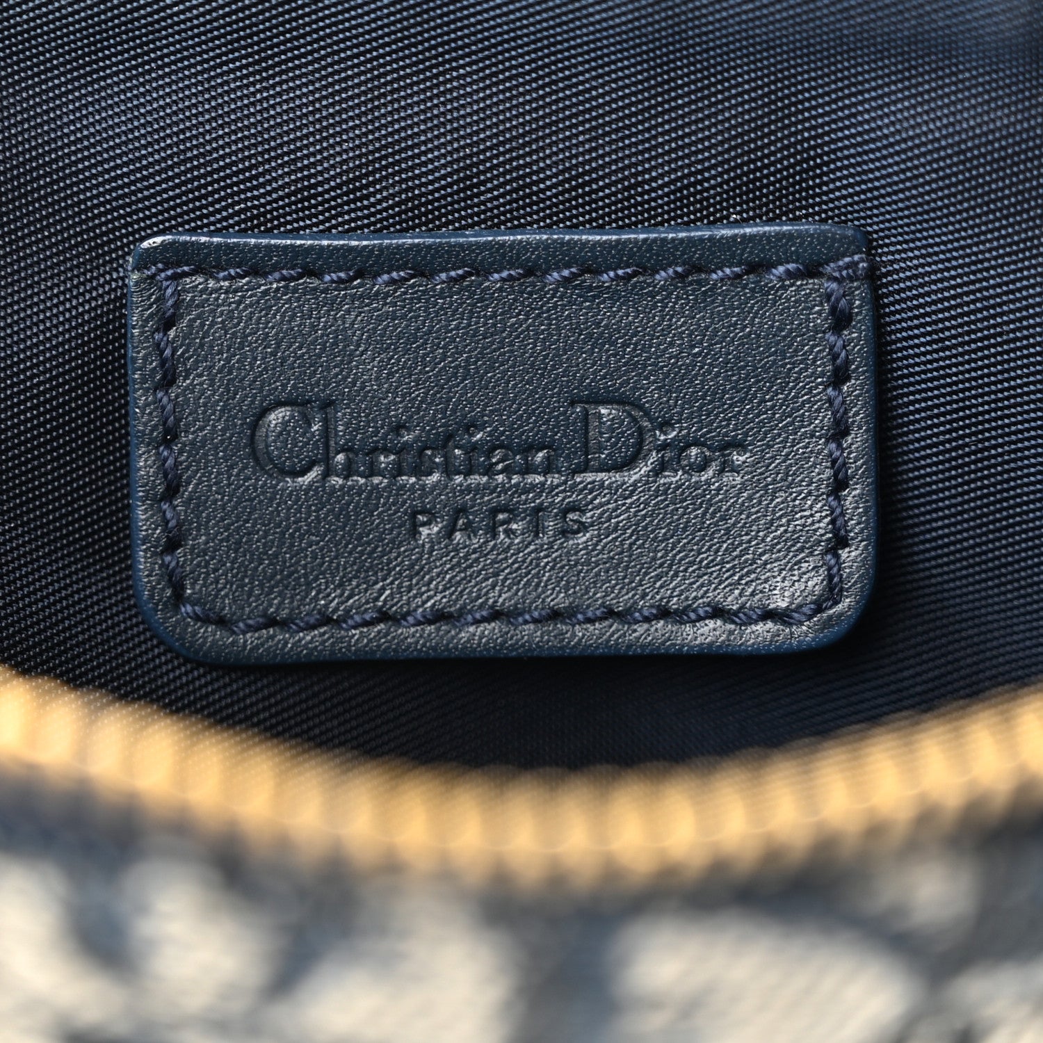 Christian Dior Monogram Mini Saddle Pochette Navy 6 of 11