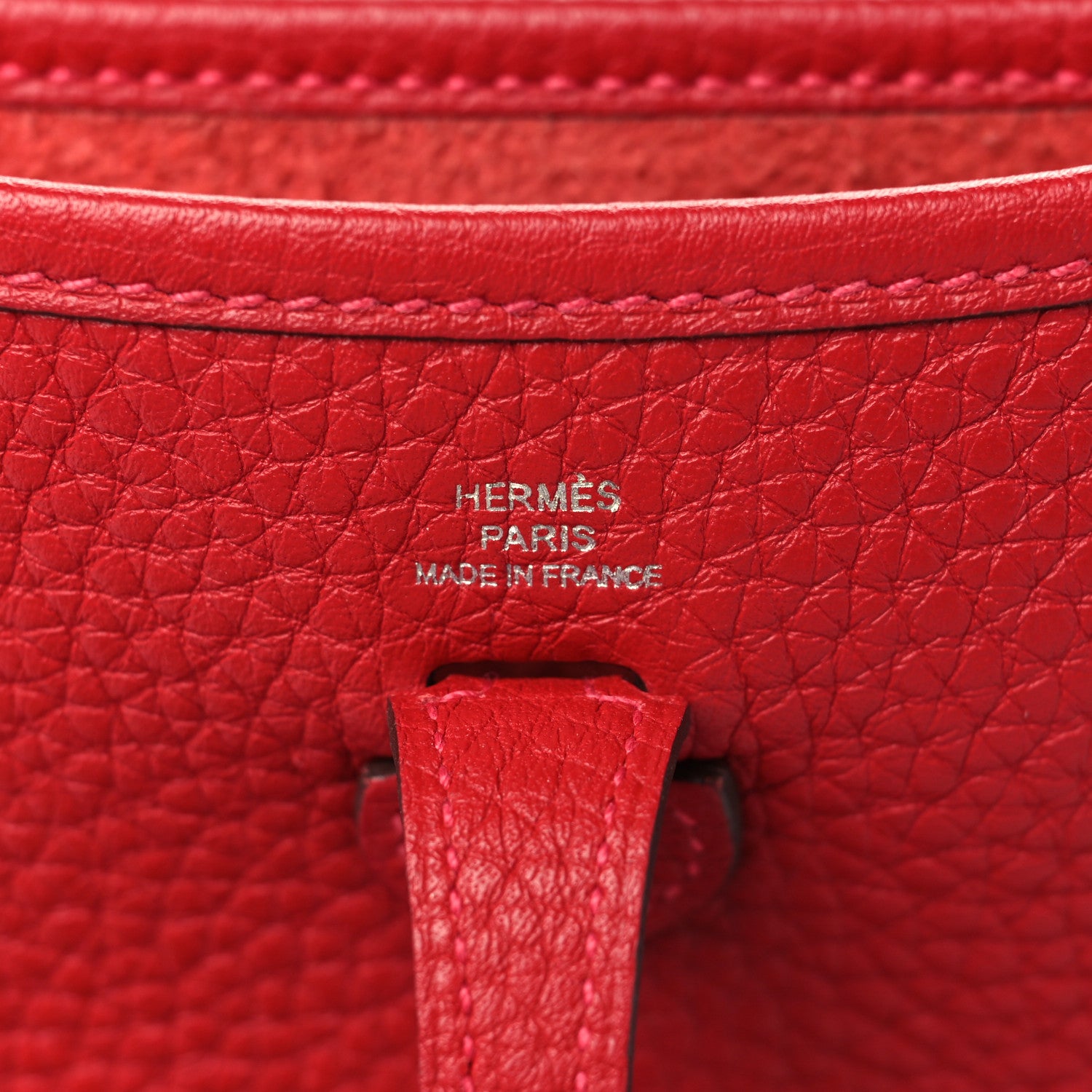 Hermes Taurillon Clemence Amazone Evelyne TPM Rouge Casaque Bleu Saphir 5 of 9