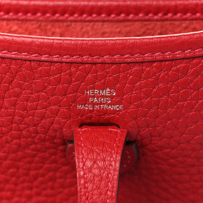 Hermes Taurillon Clemence Amazone Evelyne TPM Rouge Casaque Bleu Saphir 5 of 9