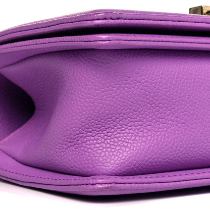 Chanel Caviar Quilted Small Boy Flap Violet 8 of 10