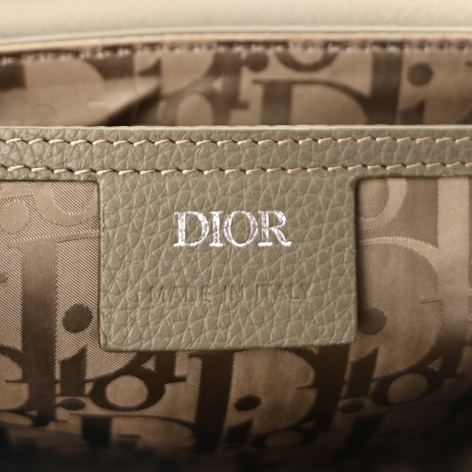 Christian Dior Grained Calfskin Small Saddle Messenger Bag Green 5 of 8