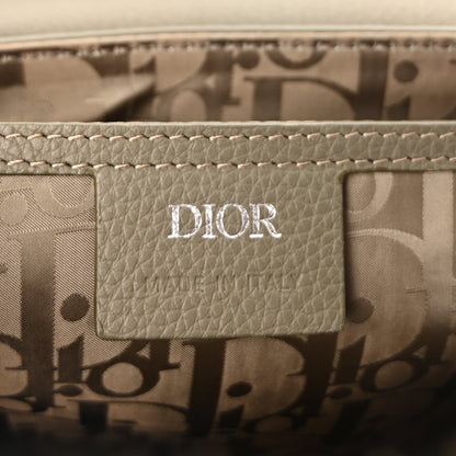 Christian Dior Grained Calfskin Small Saddle Messenger Bag Green 5 of 8