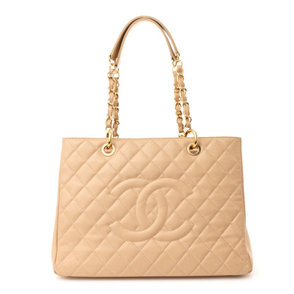Chanel Caviar Quilted Grand Shopping Tote GST Beige Clair 1 of 7
