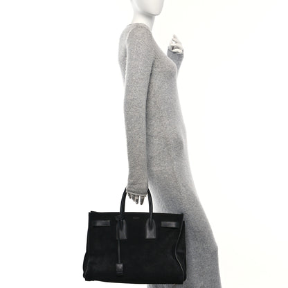 Saint Laurent Suede Calfskin Large Sac De Jour Carryall Black 2 of 9