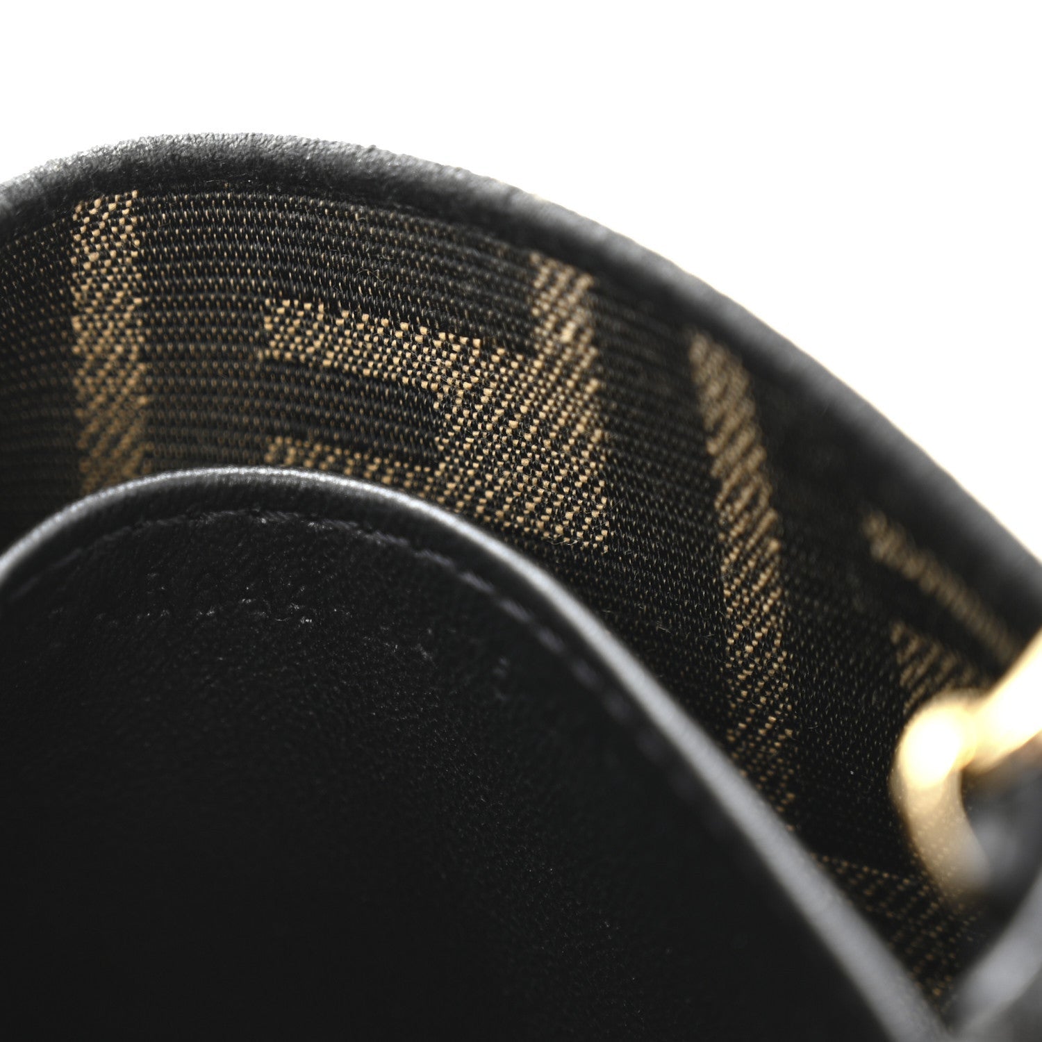 Fendi Fabric Jacquard FF 1974 Nano Baguette Charm Tobacco Moro Black 7 of 7