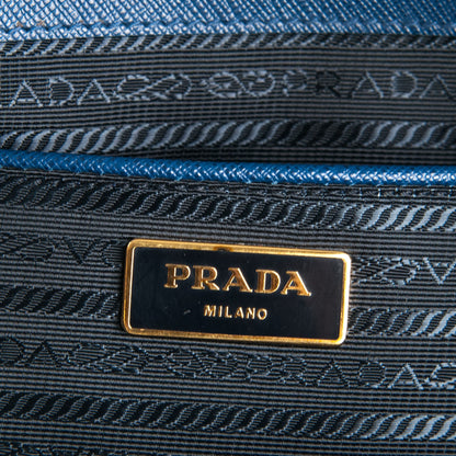 Prada Saffiano Lux Extra Large Galleria Double Zip Tote Bluette 6 of 7