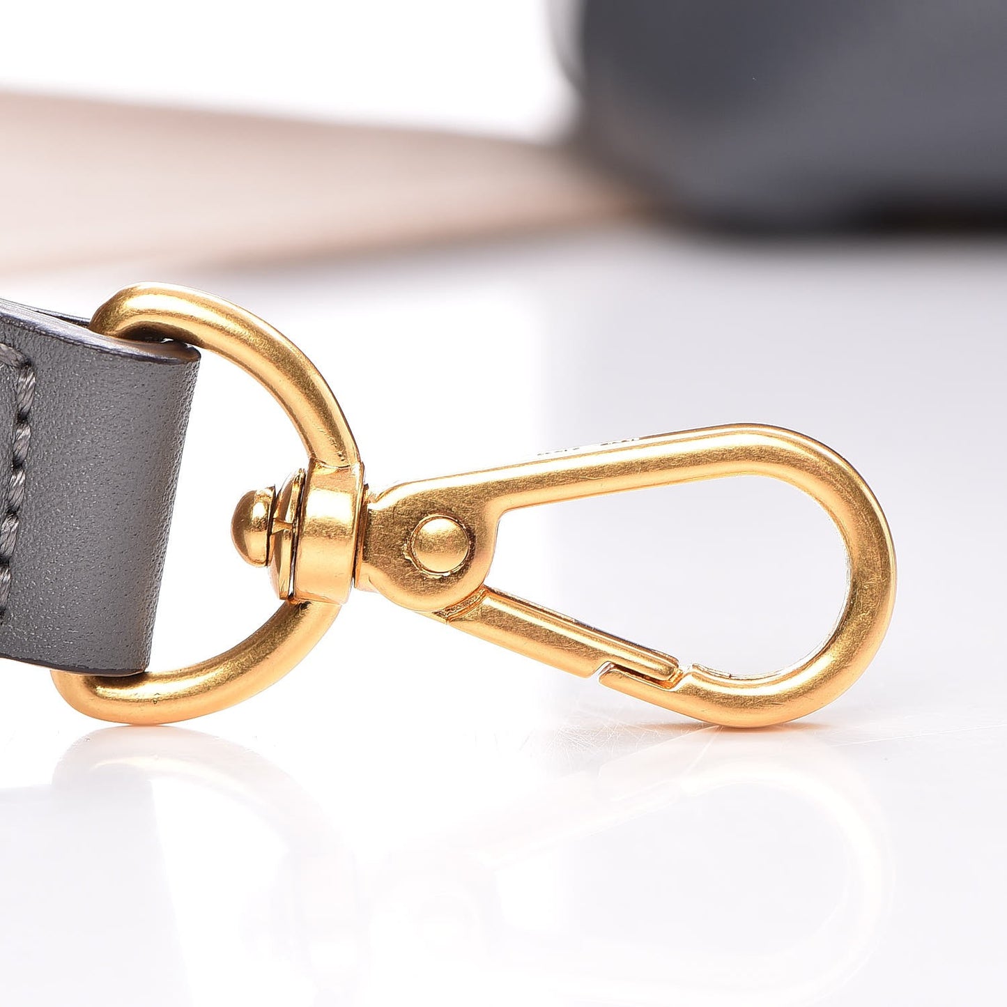 Grained Calfskin Medium Milla Tote Phantom Grey