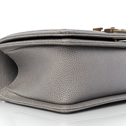 Chanel Caviar Quilted Small Boy Flap Light Grey 7 of 8